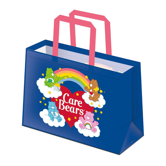 Blue-Pink - Front - Care Bears We Love Rainbows Reusable Tote
