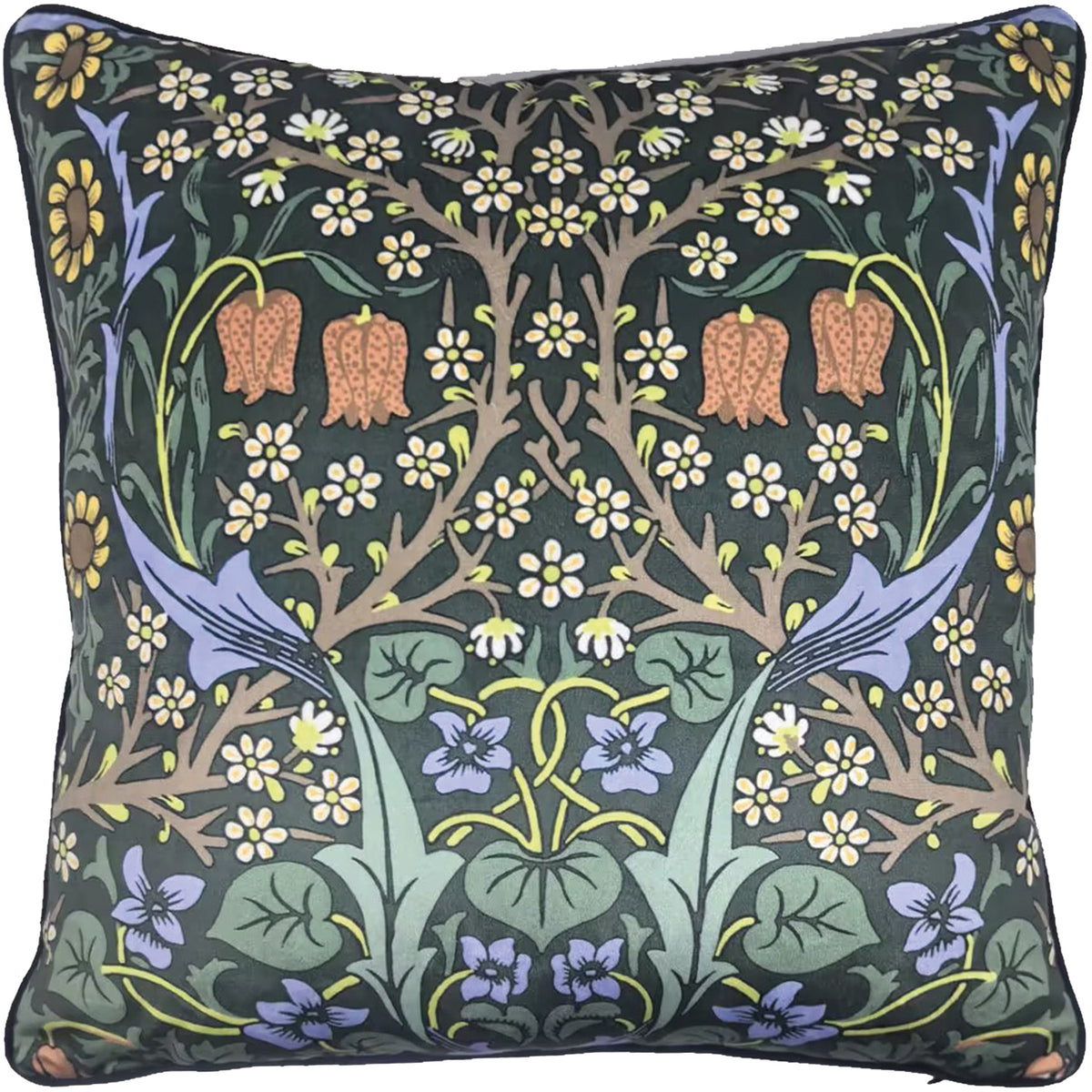 Multicoloured - Front - William Morris Blackthorn Cushion