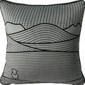 Dark Grey-Black - Front - Herdy Line Filled Cushion