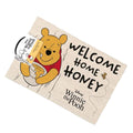 Beige-Off White-Yellow-Black - Back - Winnie the Pooh Welcome Home Honey Door Mat
