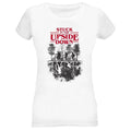 White - Front - Stranger Things Womens-Ladies Upside Down Fitted T-Shirt