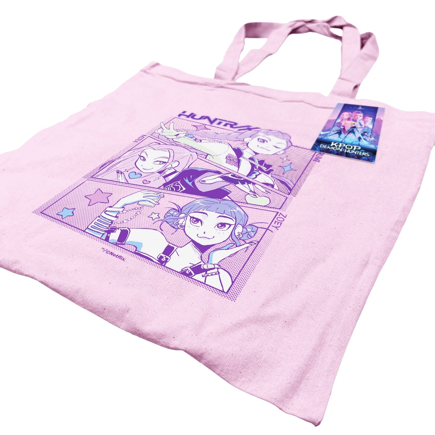 Light Pink - Back - K-Pop Demon Hunters Huntr-X Tote Bag