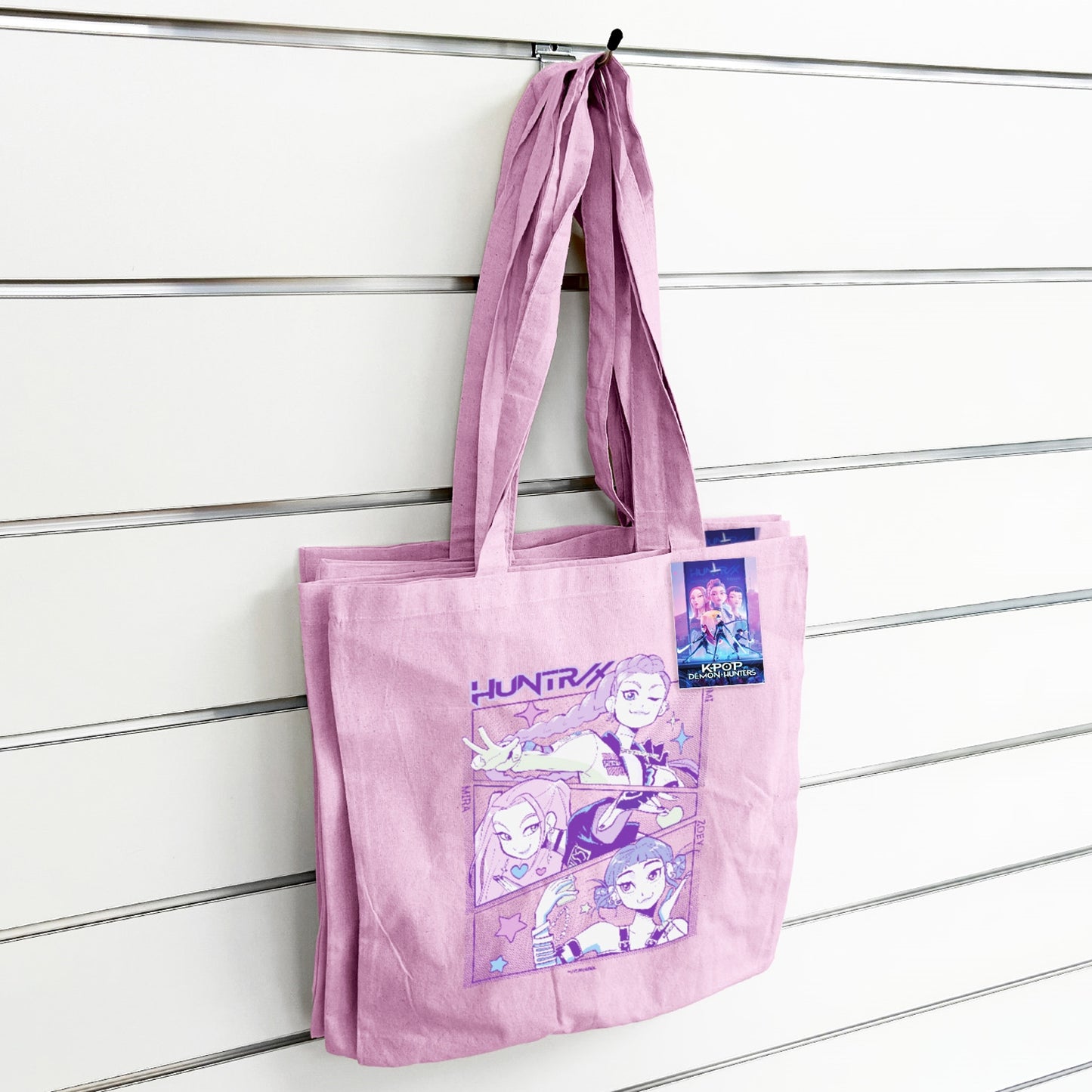Light Pink - Side - K-Pop Demon Hunters Huntr-X Tote Bag