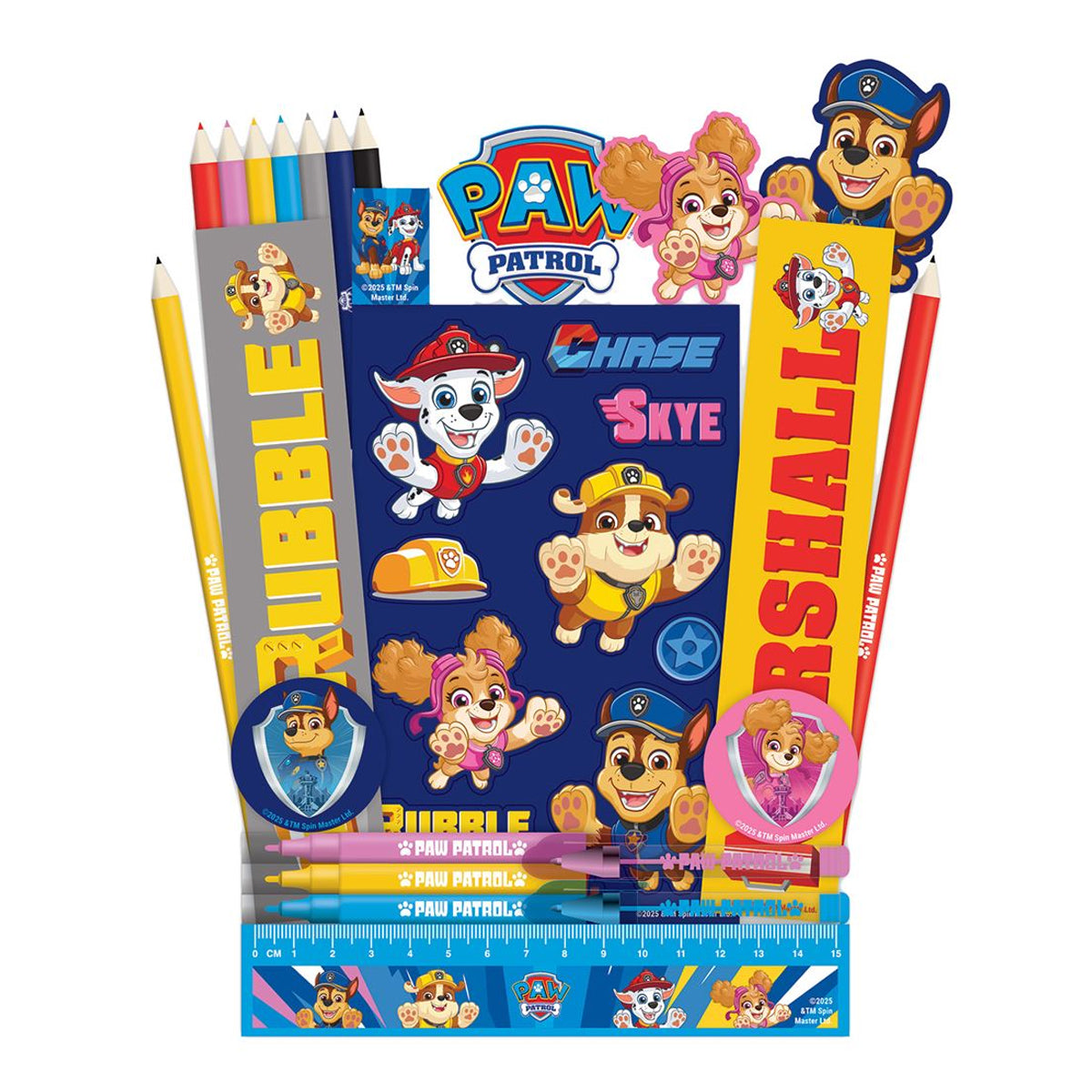 Multicoloured - Back - Paw Patrol Advent Stationery Set