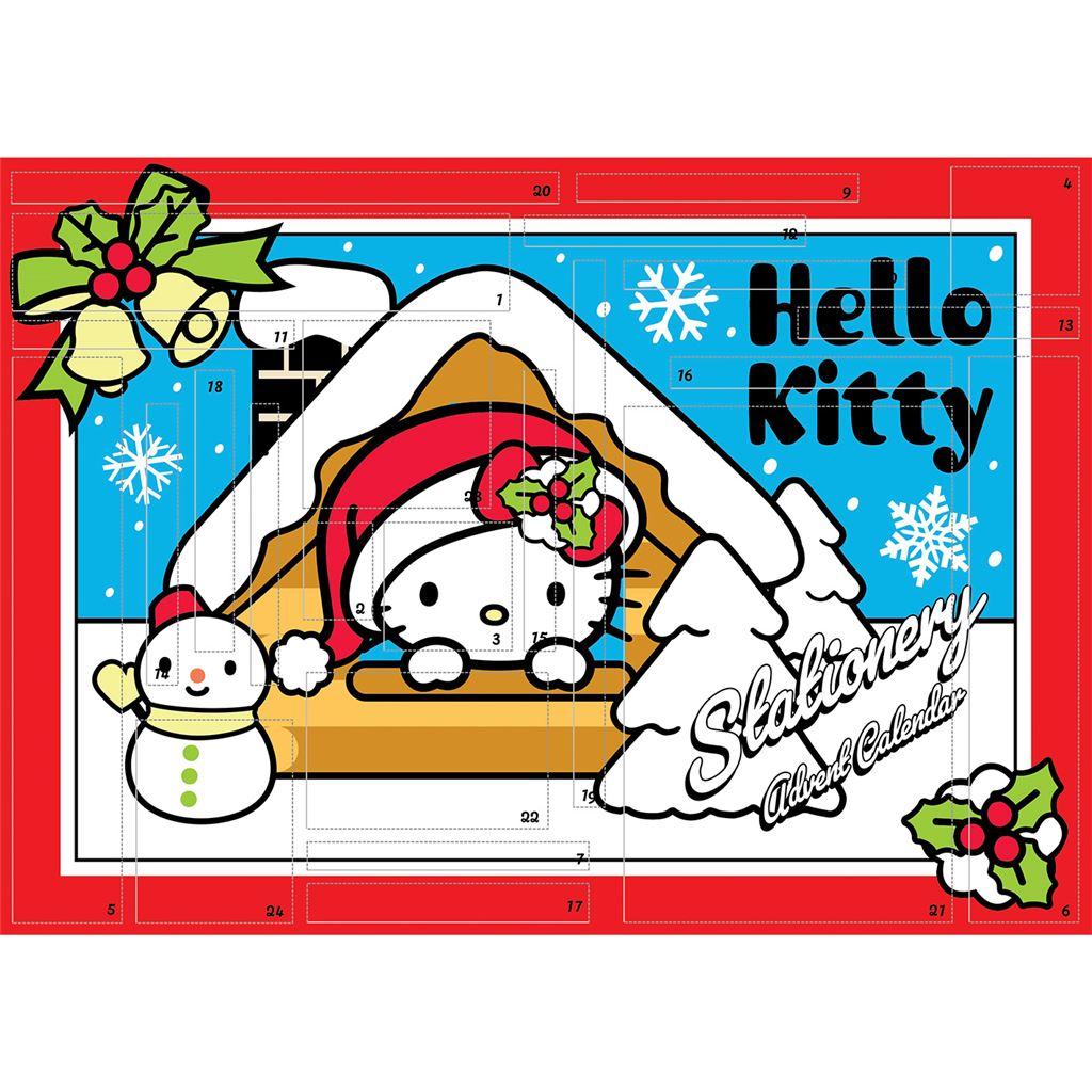 Red - Front - Hello Kitty Advent Stationery Set