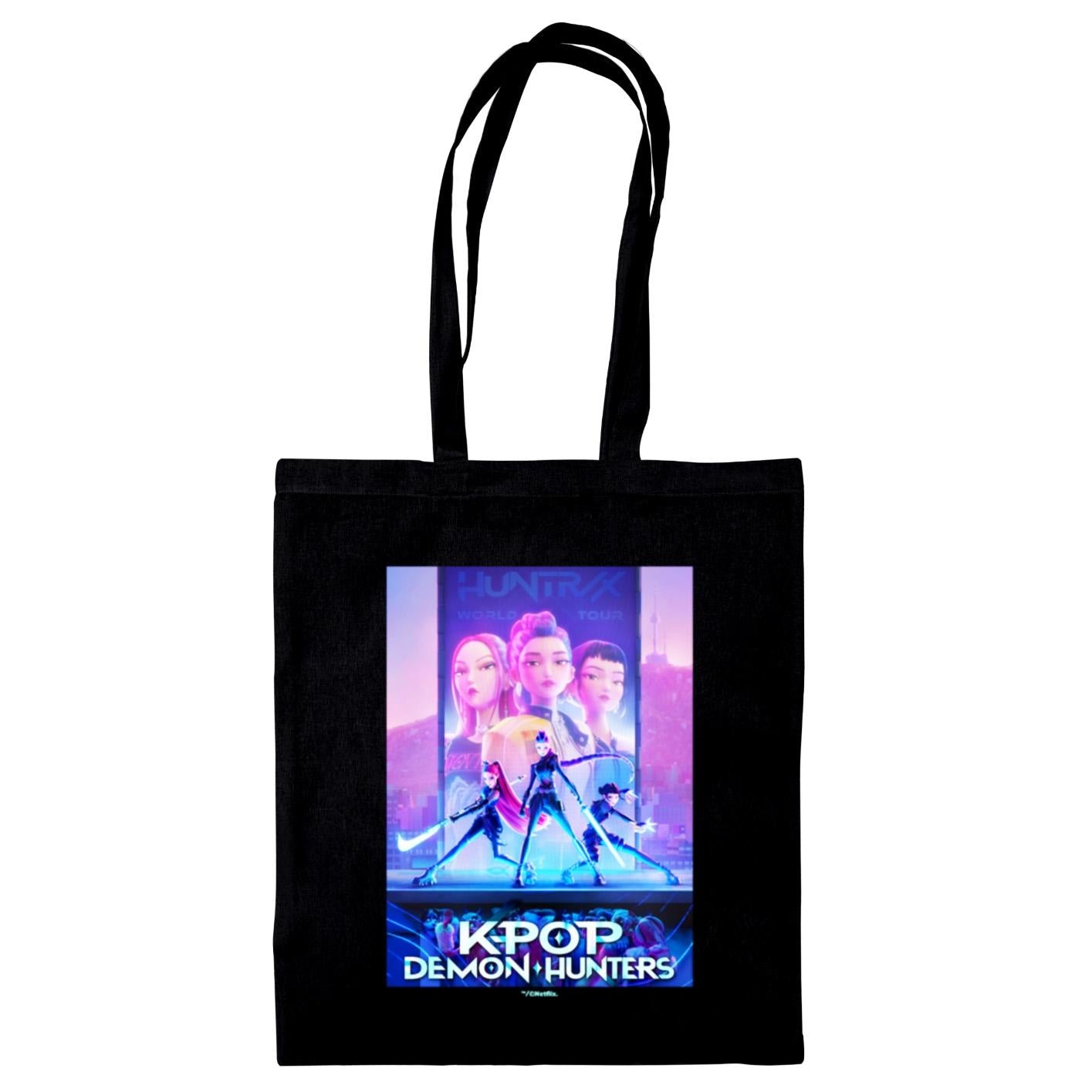 Black - Front - K-Pop Demon Hunters Huntrix Trio Key Art Tote Bag