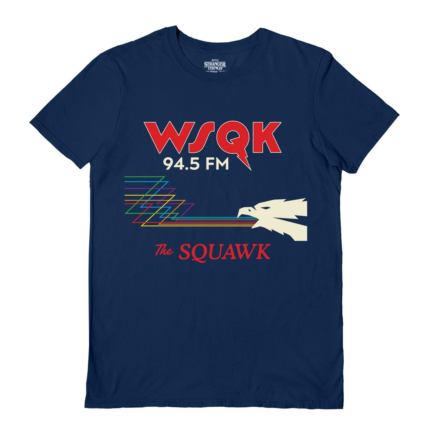 Navy Blue - Lifestyle - Stranger Things 5 Unisex Adult WSQK 94.5 FM T-Shirt