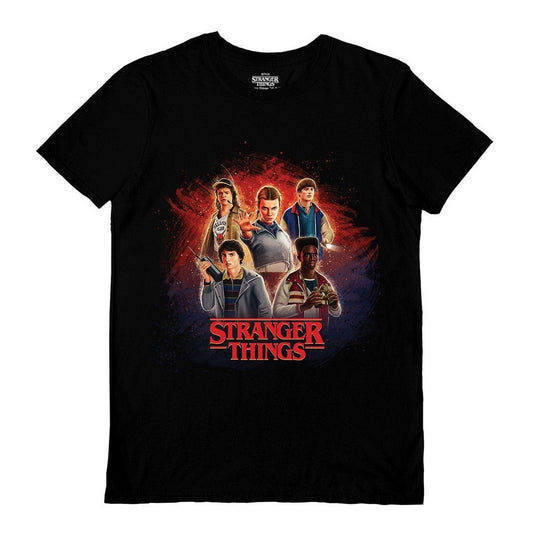 Black - Front - Stranger Things Unisex Adult Eleven Plus Four T-Shirt