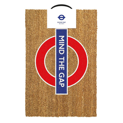 Sand-Red-Royal Blue - Front - Transport For London Mind The Gap Door Mat