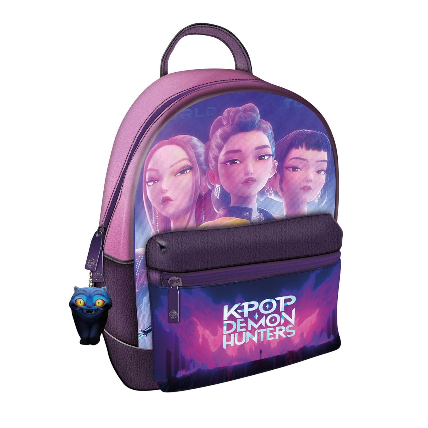 Purple-White - Back - K-Pop Demon Hunters Huntrix Fashion Backpack