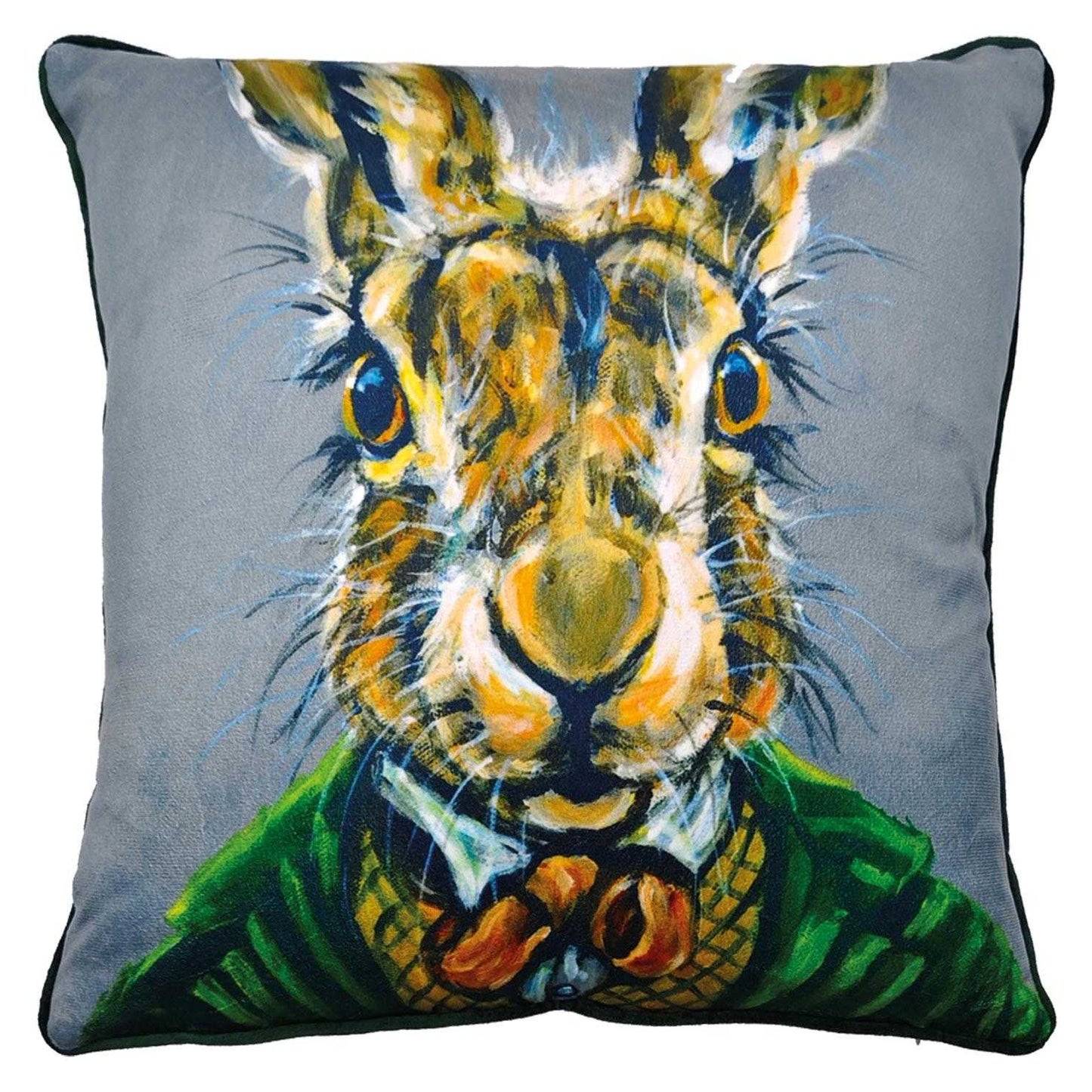 Multicoloured - Front - Louise Brown Hartley Rabbit Filled Cushion