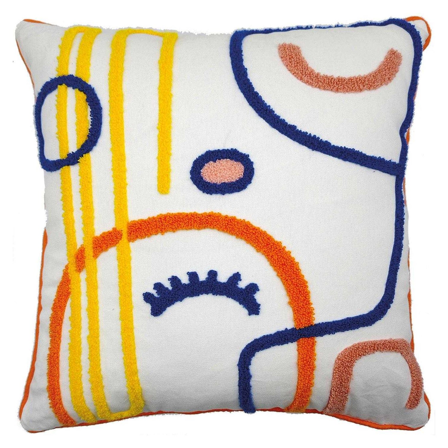 White-Multicoloured - Front - Dan Hobday Feel Good 2 Filled Cushion