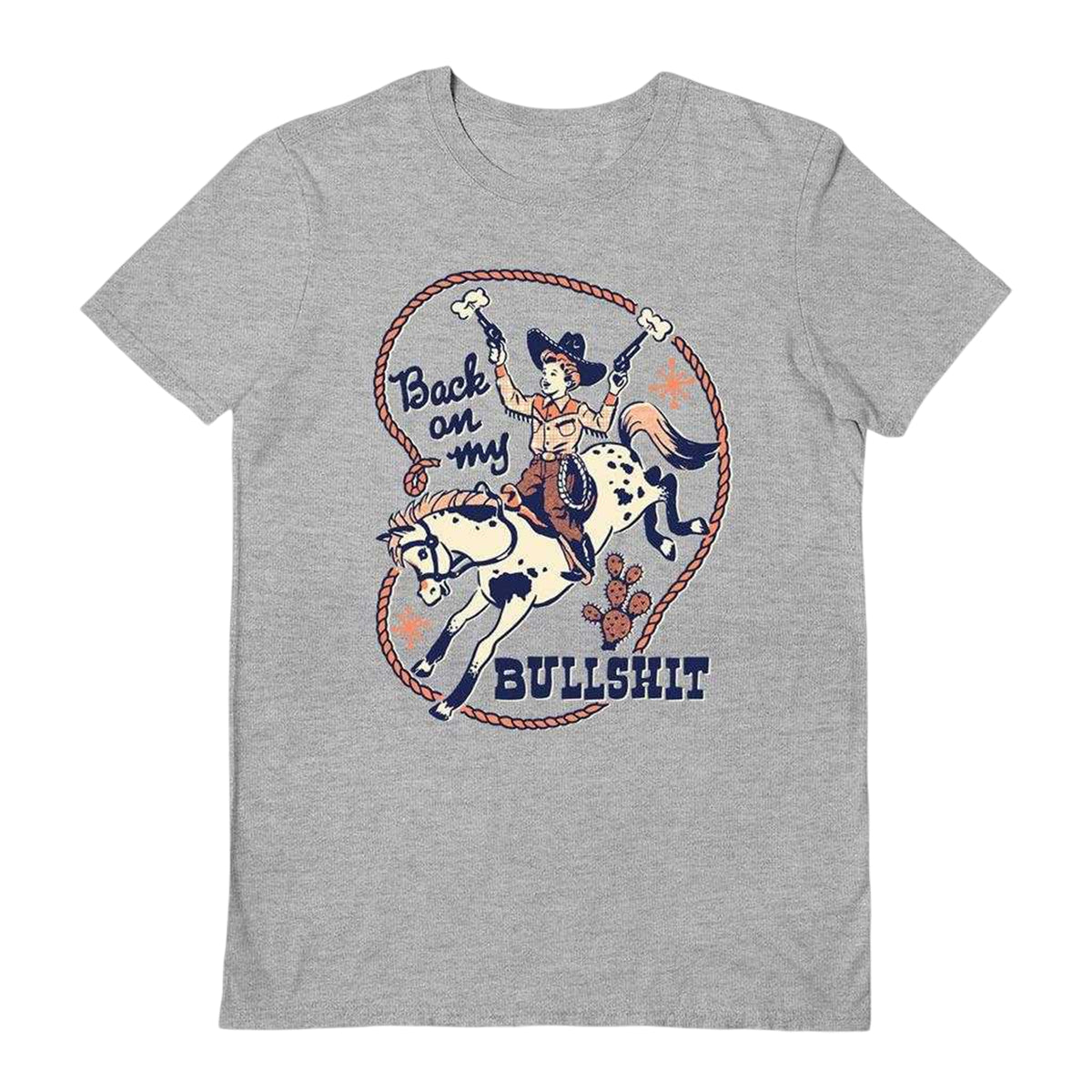 Grey - Front - Steven Rhodes Unisex Adult Back On My Bullshit T-Shirt