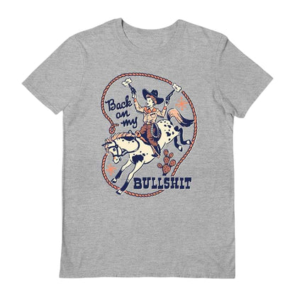 Grey - Front - Steven Rhodes Unisex Adult Back On My Bullshit T-Shirt
