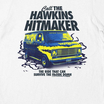 White - Side - Stranger Things Unisex Adult Call The Hawkins Hitmaker T-Shirt