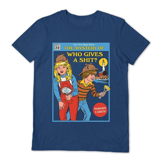 Navy - Front - Steven Rhodes Unisex Adult Who Gives A Shit T-Shirt