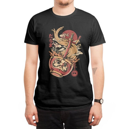Black - Back - Ilustrata Unisex Adult Daruma´s Ramen T-Shirt