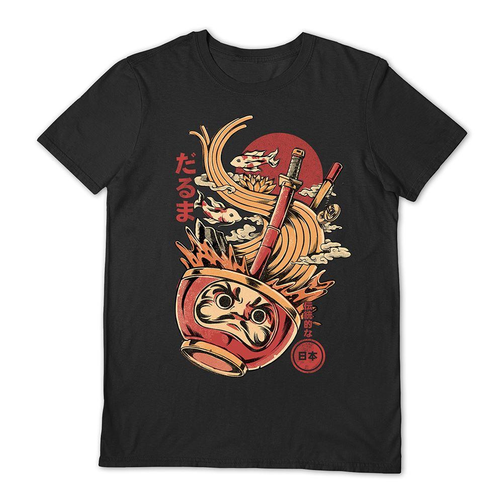 Black - Front - Ilustrata Unisex Adult Daruma´s Ramen T-Shirt