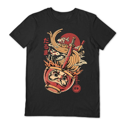 Black - Front - Ilustrata Unisex Adult Daruma´s Ramen T-Shirt