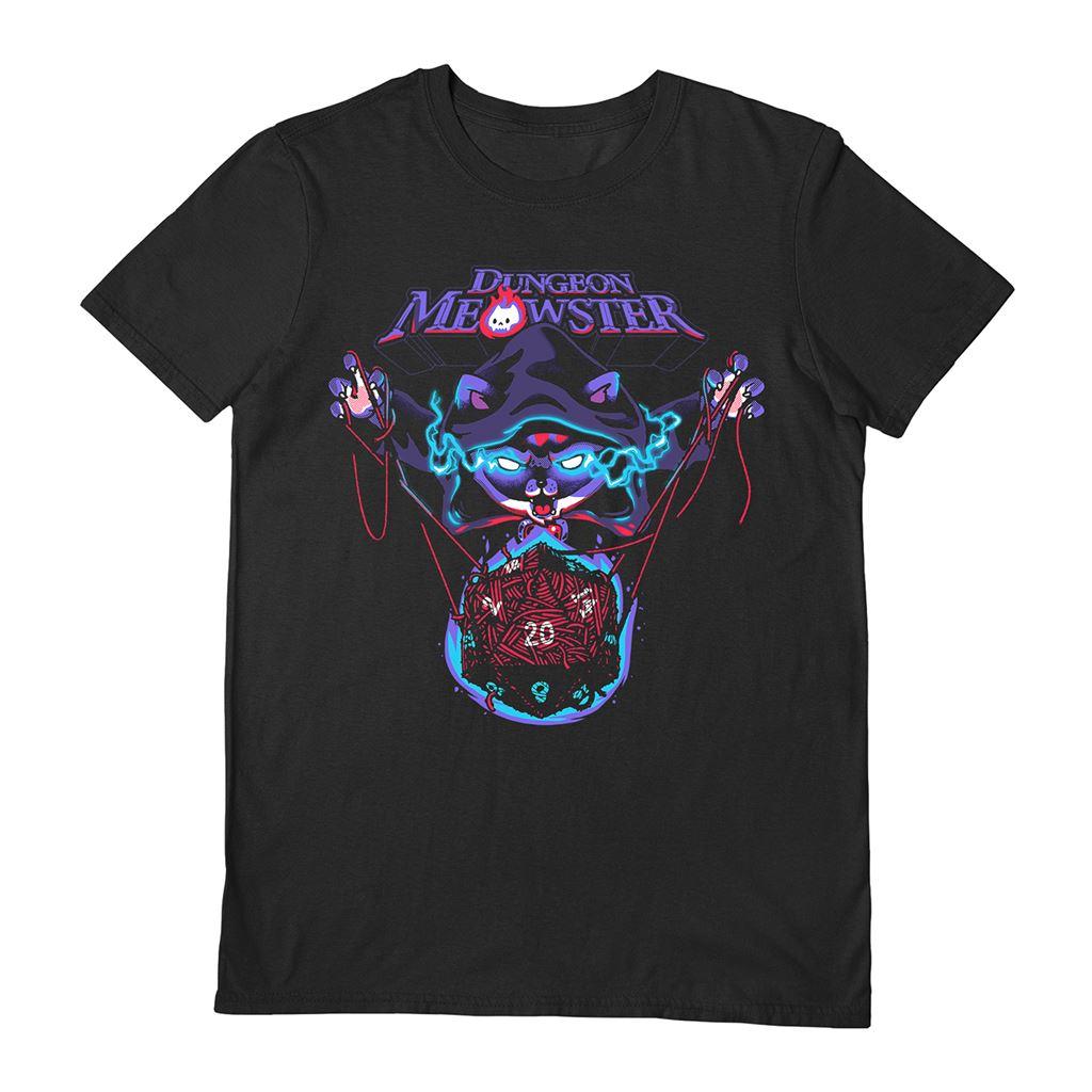 Black - Front - Vo Maria Unisex Adult Threadless Dungeon Meowster T-Shirt