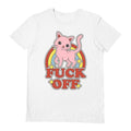 White-Pink-Red - Front - Thiago Correa Unisex Adult Threadless Fuck Off T-Shirt
