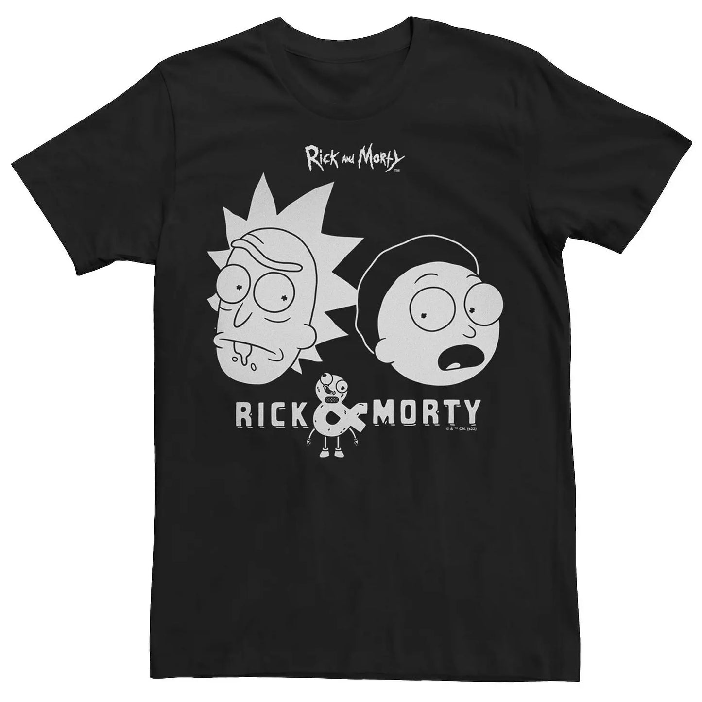 Black - Front - Rick And Morty Unisex Adult Faces T-Shirt