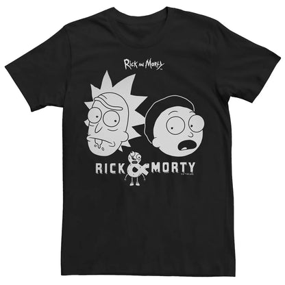 Black - Front - Rick And Morty Unisex Adult Faces T-Shirt