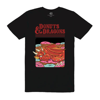 Black - Front - Vincent Trinidad Mens Donuts And Dragons T-Shirt