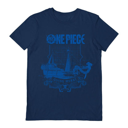 Blue - Front - One Piece Unisex Adult Live Action Logo T-Shirt