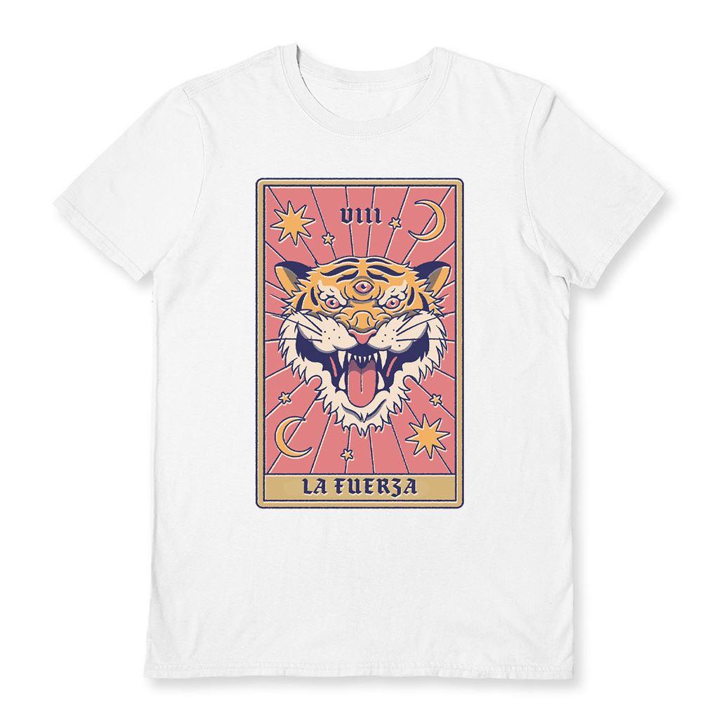 White-Pink - Front - Thiago Correa Unisex Adult La Fuerza T-Shirt