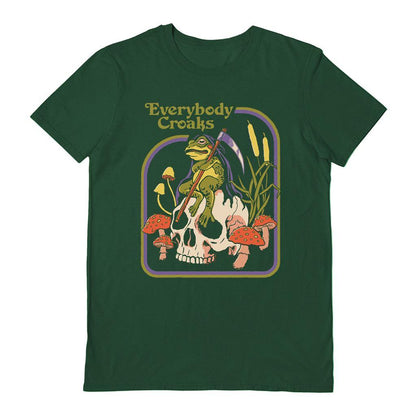 Green - Front - Steven Rhodes Unisex Adult Everybody Croaks T-Shirt