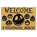 Brown-Black - Back - Nightmare Before Christmas A Nightmare Awaits Door Mat