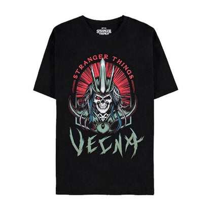 Black - Front - Stranger Things Unisex Adult Vecna Skull T-Shirt