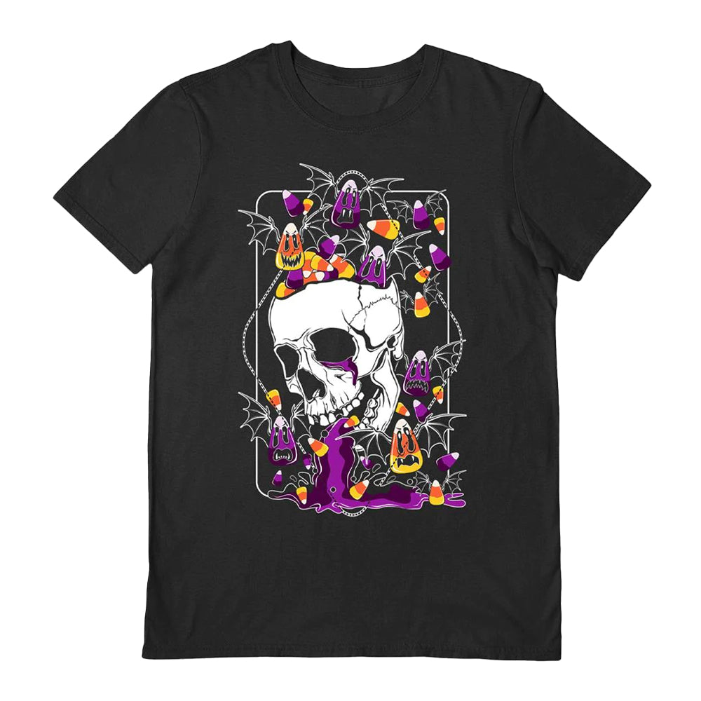 Black - Front - Von Kowen Unisex Adult Death By Candy T-Shirt