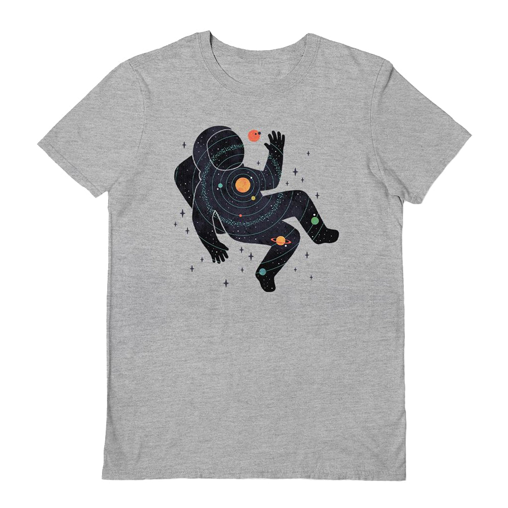 Sports Grey - Front - The Paper Crane Unisex Adult Inner Space T-Shirt