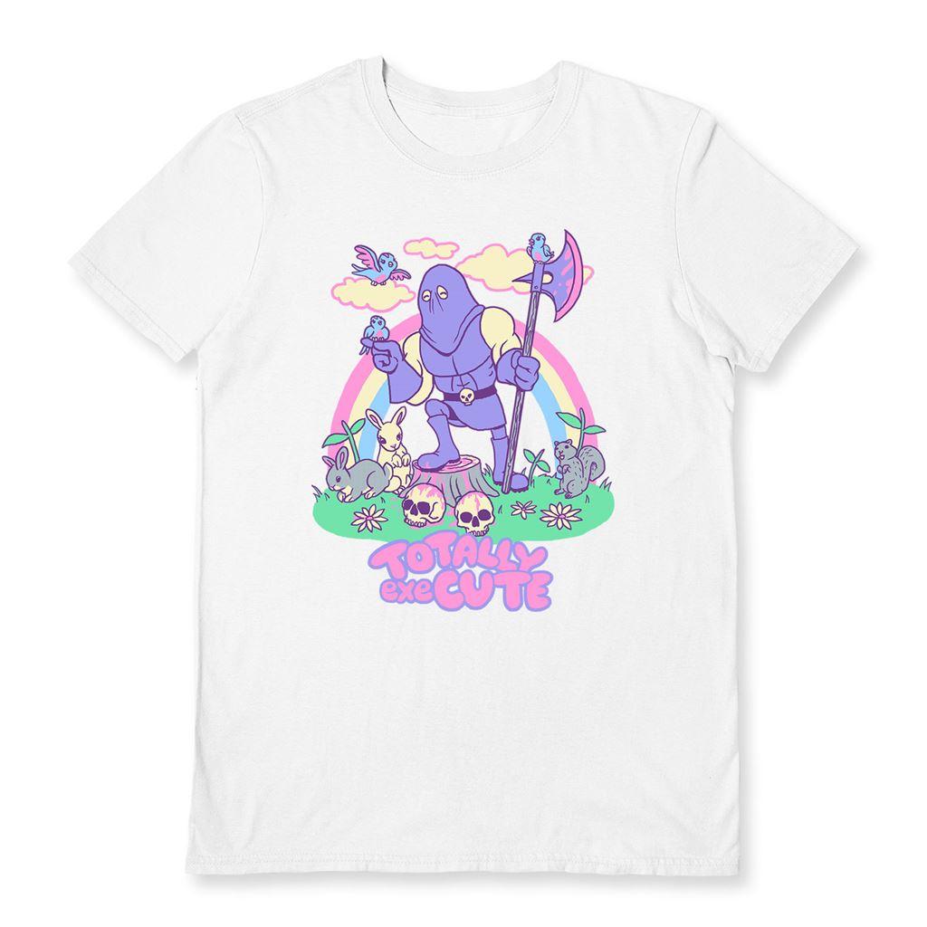 White-Pink-Purple - Back - Hillary White Unisex Adult Totally Execute T-Shirt