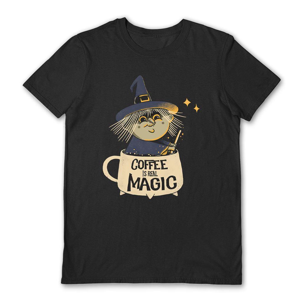 Black - Back - Pepe Rodriguez Unisex Adult Coffee Is Real Magic T-Shirt
