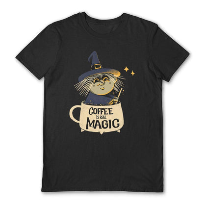 Black - Back - Pepe Rodriguez Unisex Adult Coffee Is Real Magic T-Shirt