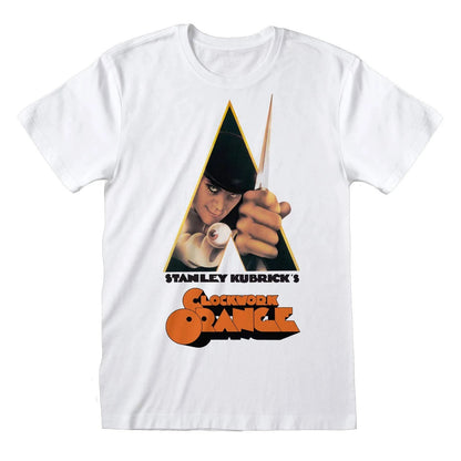 White - Front - Clockwork Orange Unisex Adult Dagger T-Shirt