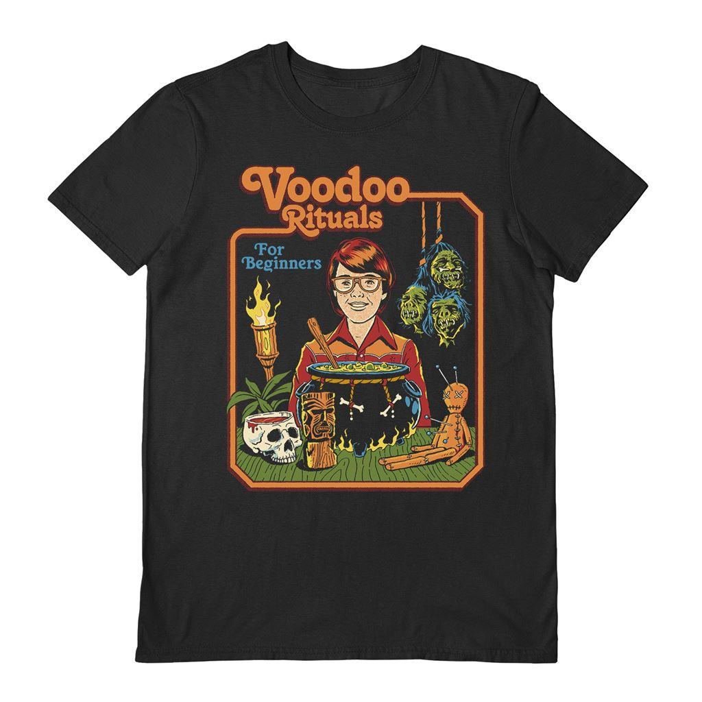 Black - Front - Steven Rhodes Unisex Adult Voodoo Rituals T-Shirt