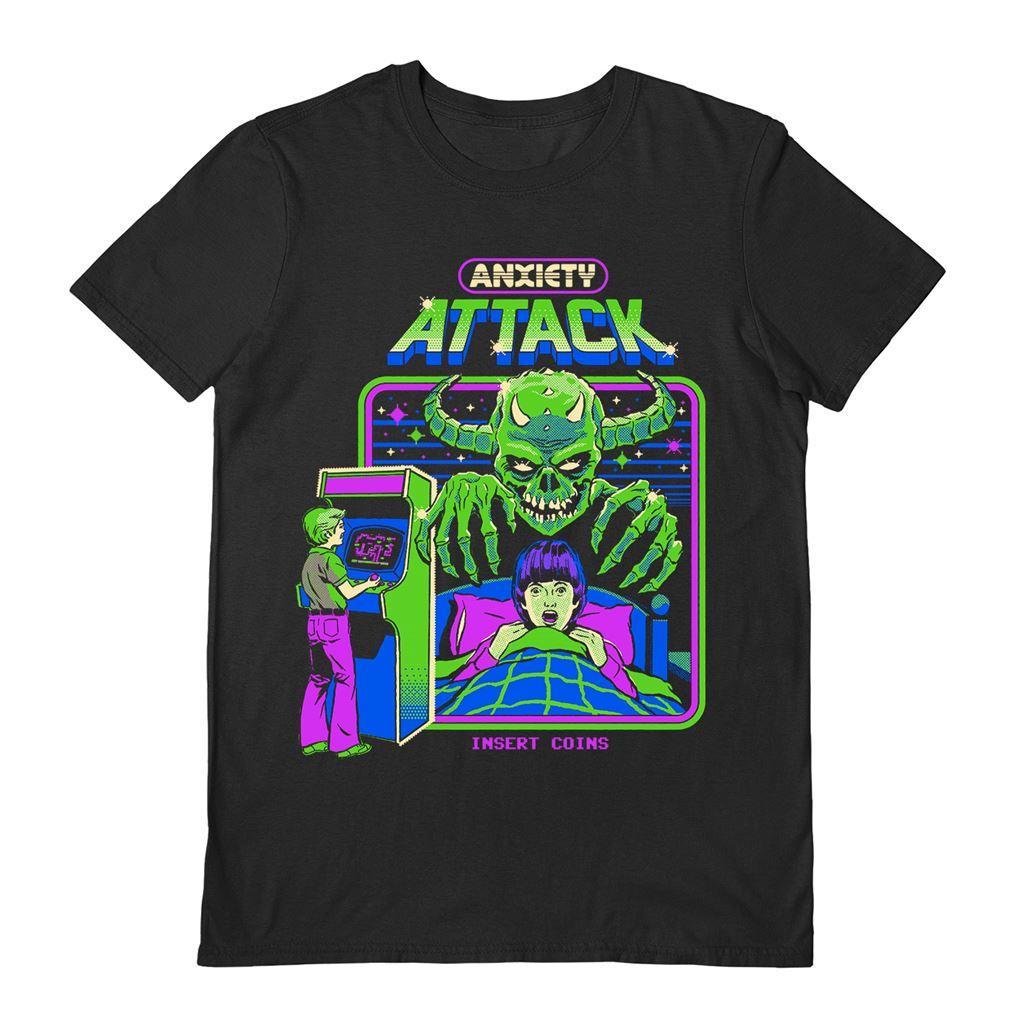Black - Front - Steven Rhodes Unisex Adult Anxiety Attack T-Shirt