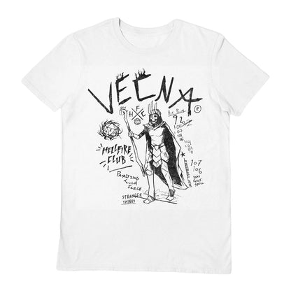 Black-White - Front - Stranger Things Unisex Adult Season 4 Vecna Doodle T-Shirt