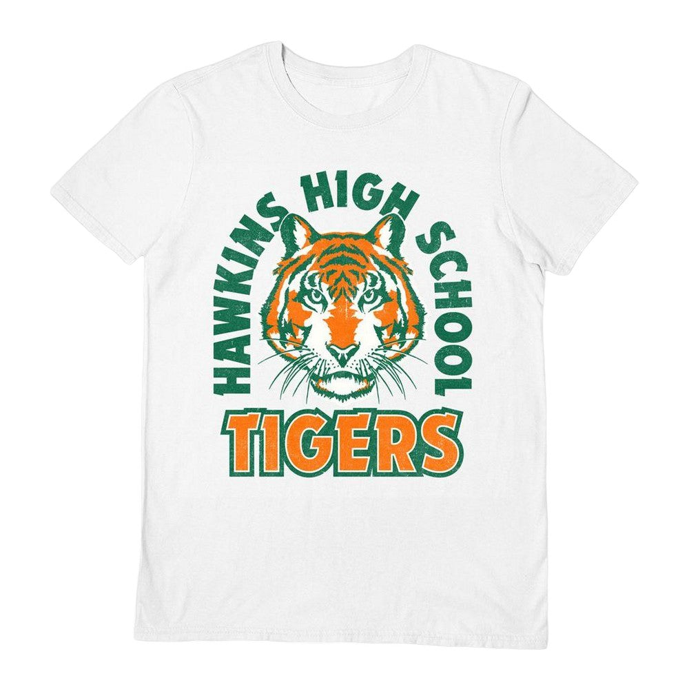 White - Front - Stranger Things Unisex Adult Hawkins High T-Shirt