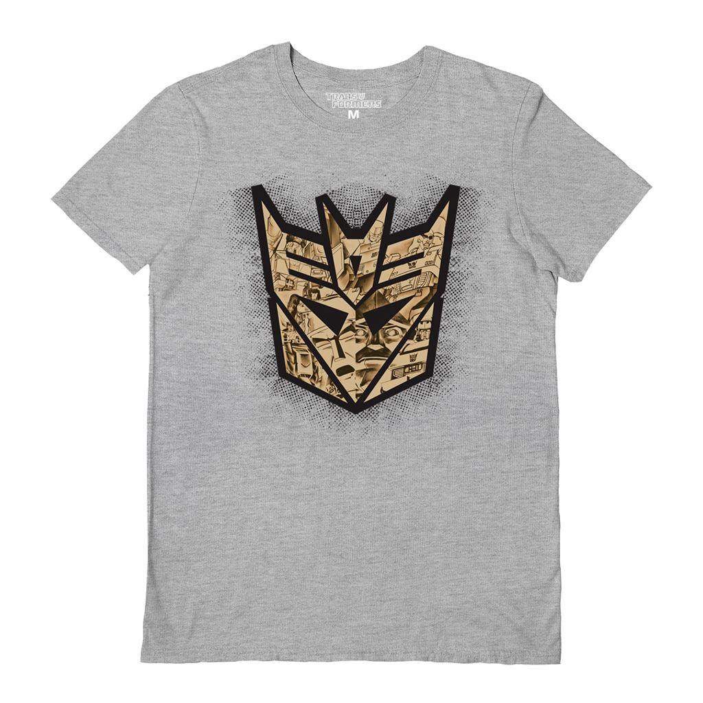 Grey - Front - Transformers Unisex Adult Decepticons Logo T-Shirt