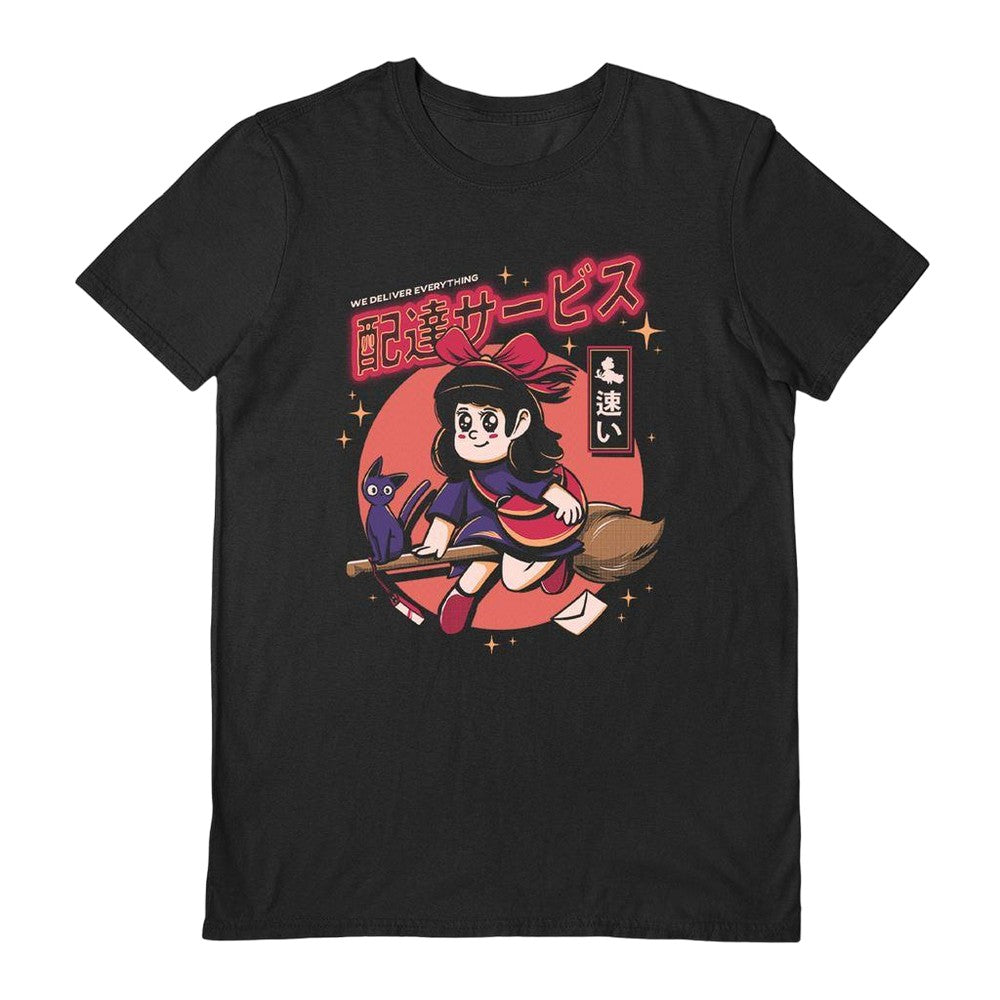 Black - Front - Ilustrata Unisex Adult Delivery Service T-Shirt
