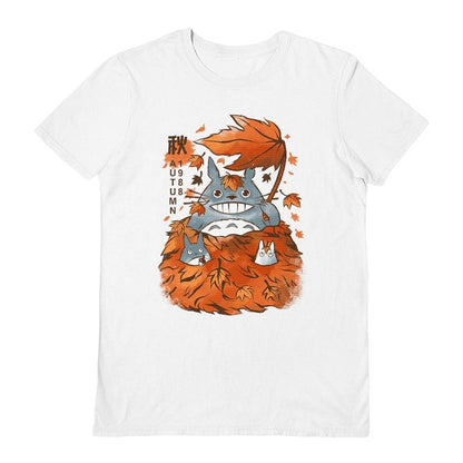 White - Front - Ilustrata Unisex Adult My Neighbour Autumn T-Shirt