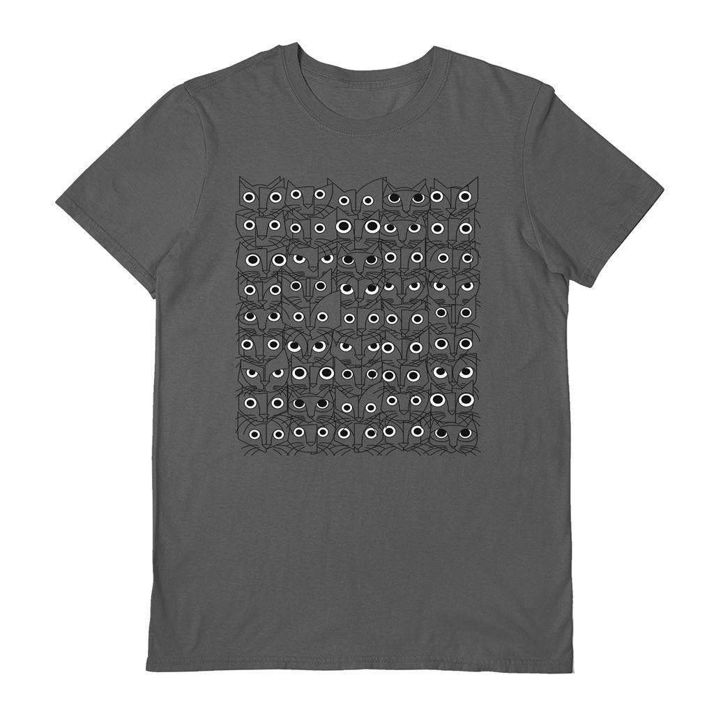 Charcoal - Front - Bulo Unisex Adult Cats T-Shirt