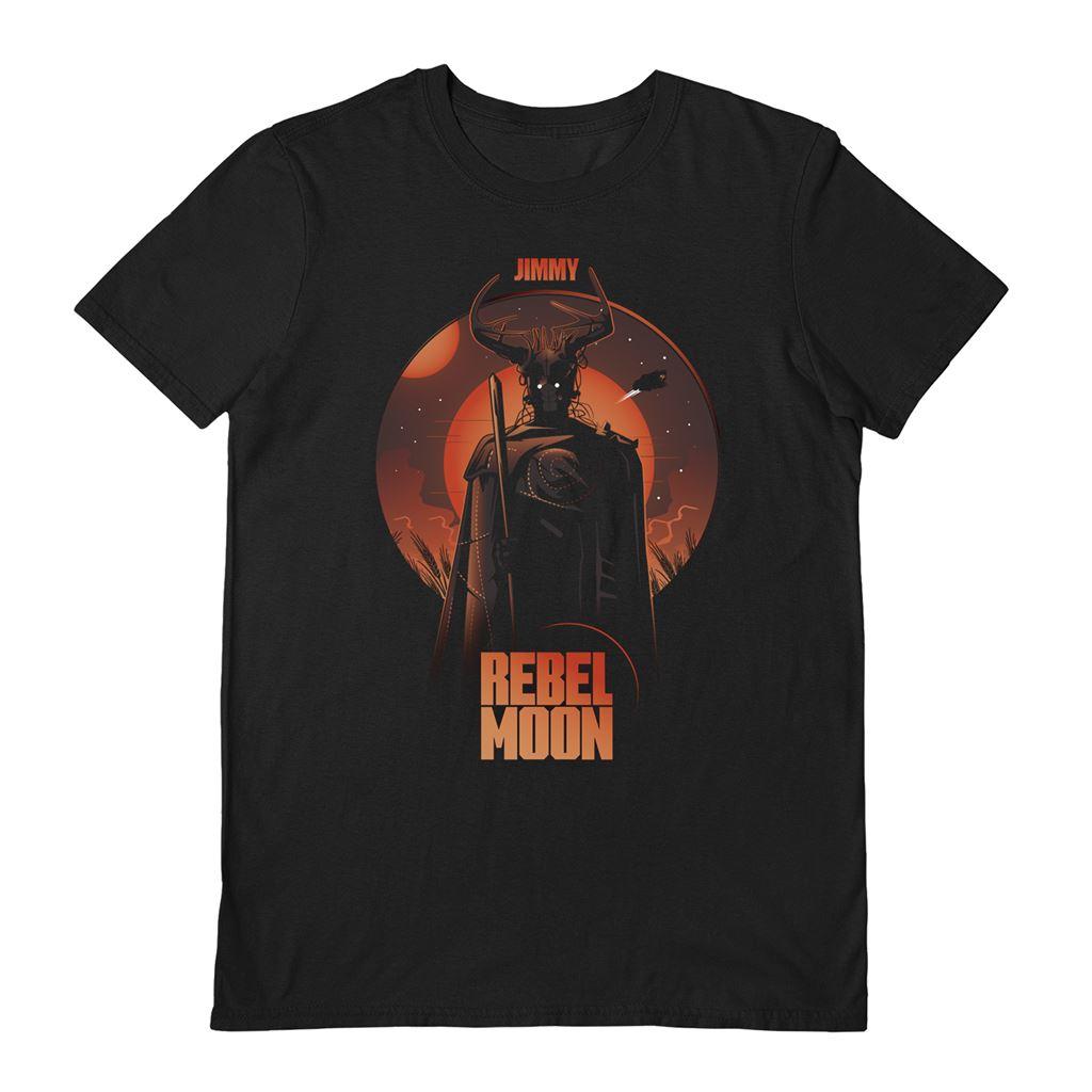 Black - Front - Rebel Moon Unisex Adult Jimmy T-Shirt