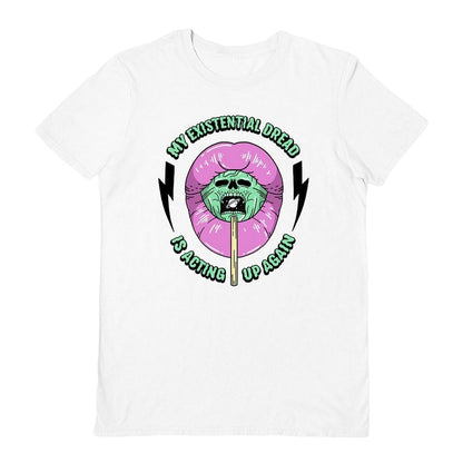 White - Front - Letter Shoppe Unisex Adult My Existential Dread T-Shirt