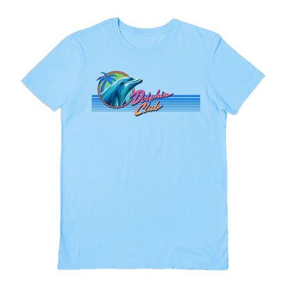 Light Blue - Front - Steven Rhodes Unisex Adult Dolphin Club T-Shirt